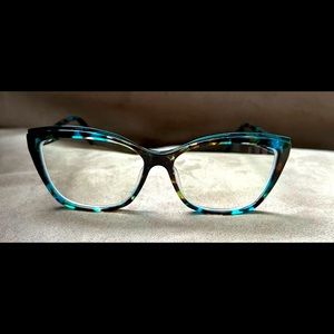 Blue tortoise prescription glasses. Need to change prescription.